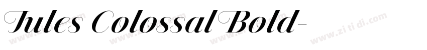 Jules Colossal Bold字体转换